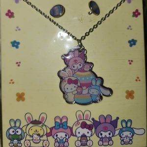 Hello Kitty And friends necklace and earrings